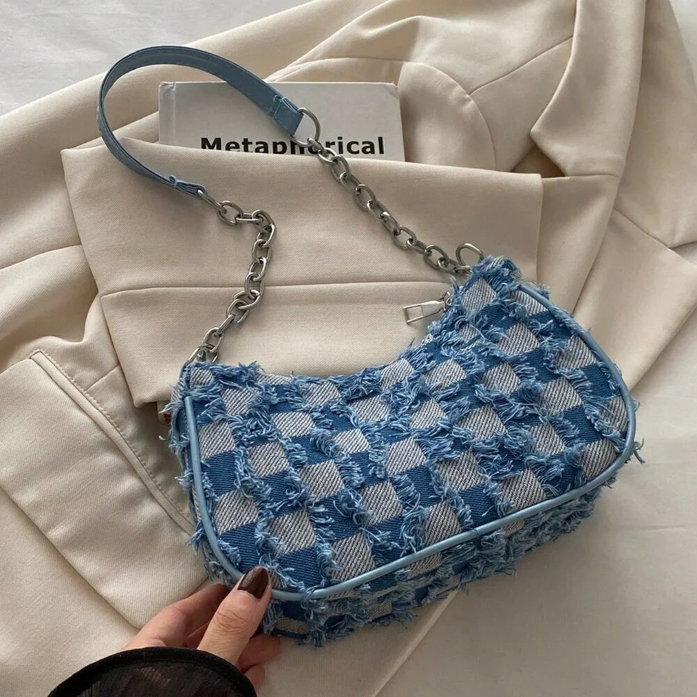 Blue Boho Women's Decorative Buckle Detailing